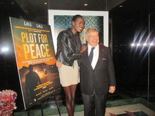 Jean-Yves Ollivier with Australian model/activist Ajak Deng: "I am most inspired by people who are looking for peace."